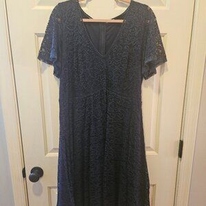 Torrid Lacy Navy Blue Dress